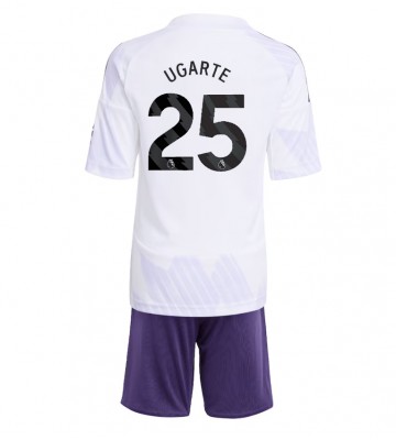 Manchester United Manuel Ugarte #25 Udebanetrøje Børn 2025-26 Kortærmet (+ Korte bukser)